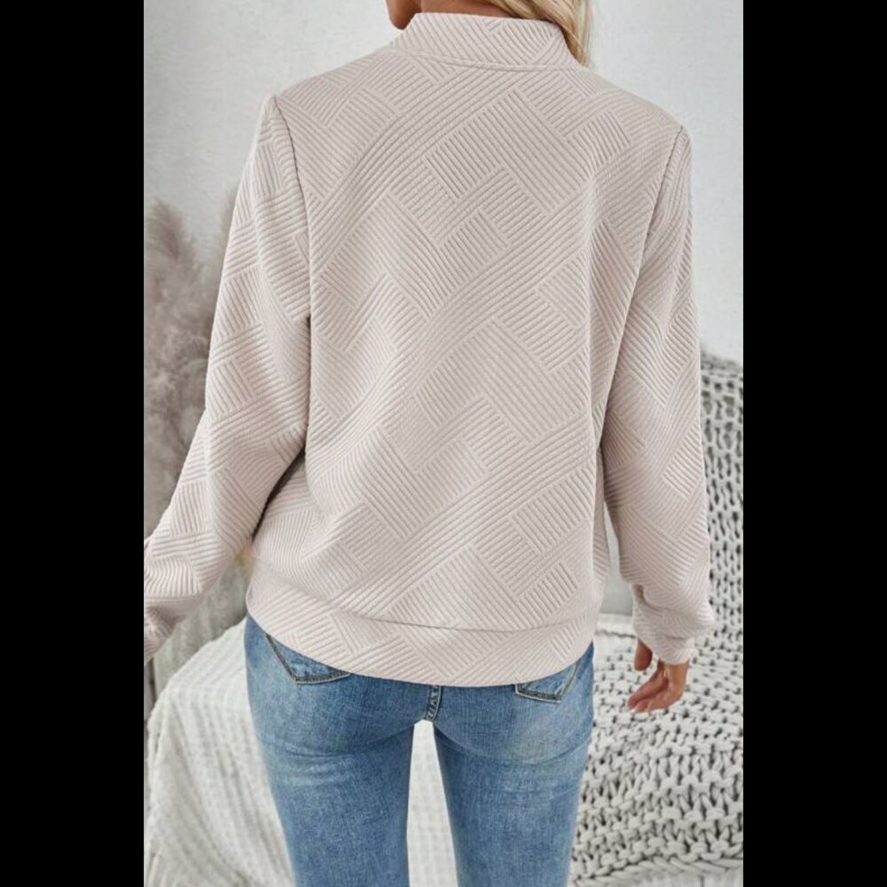 Textured bomber jacket cream tan - Picture 2 of 3